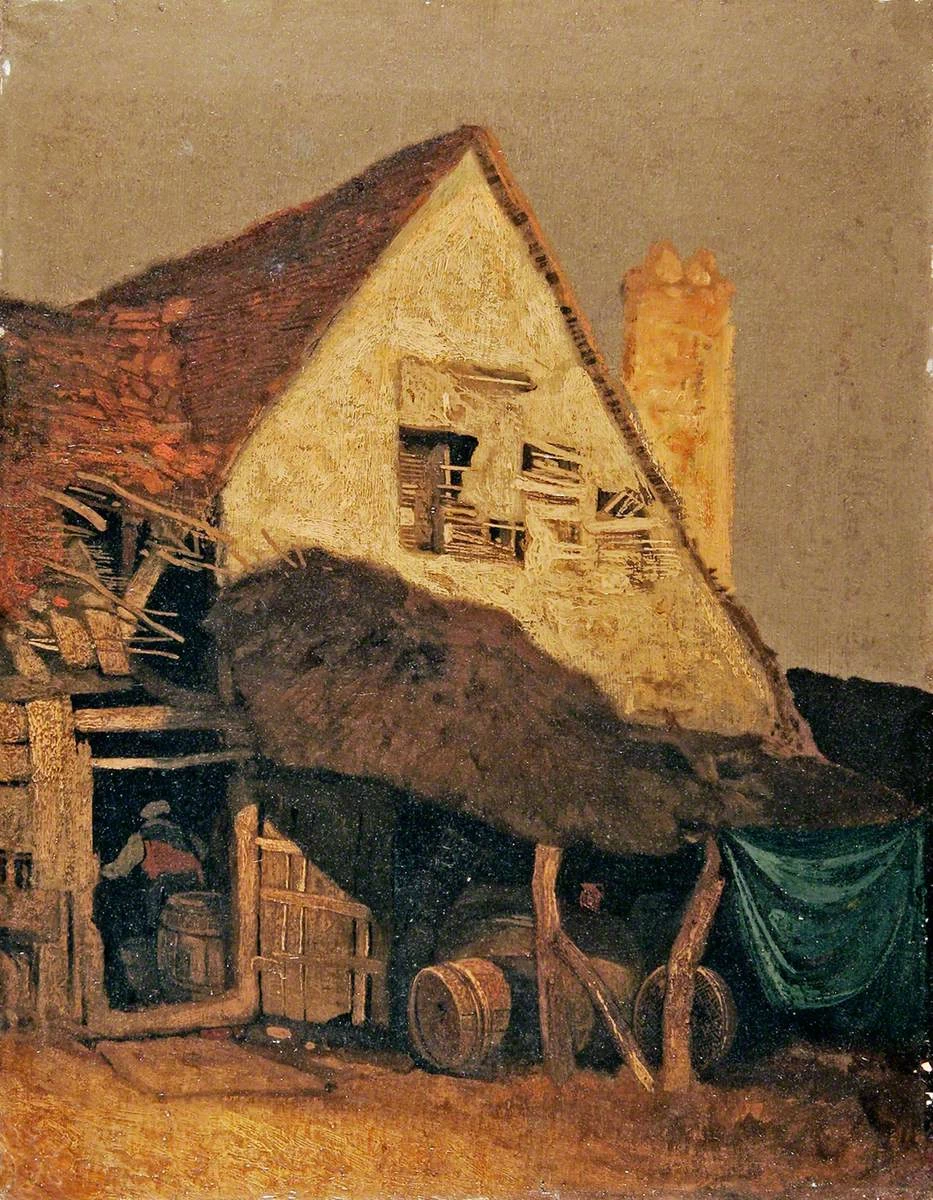 Frontone di vecchie case, St Albans - Galleria del Museo del Castello di Norwich
